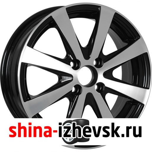 Колесный диск Tech Line 634 6xR16 4×100 ET45 DIA60.1 глянцевый черный с полированной лицевой частью в Ижевске